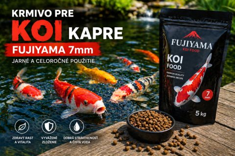 Krmivo pre KOI kapre FUJIYAMA 7mm – ideálne riešenie na jar aj celoročné kŕmenie